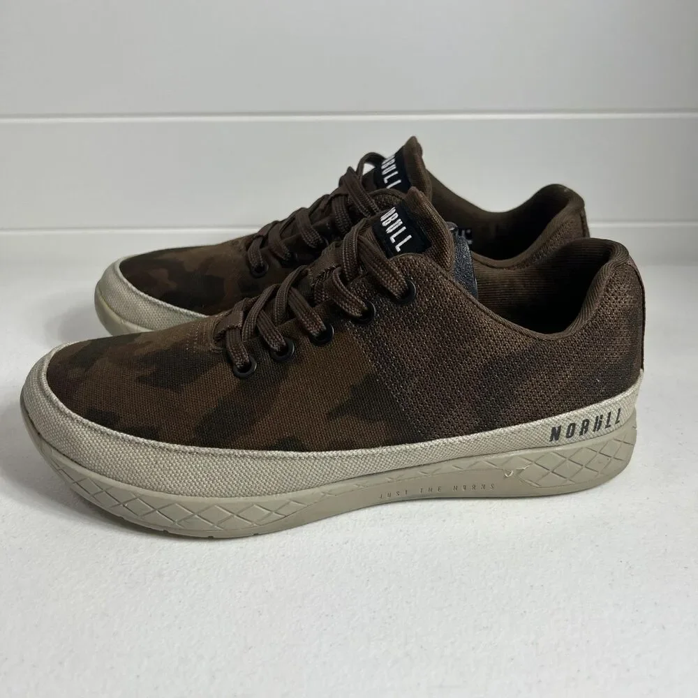 Nobull Women’s Shoes Size 8 Men’s 6.5 Grizzly Camo Brown Canvas Weightlifting